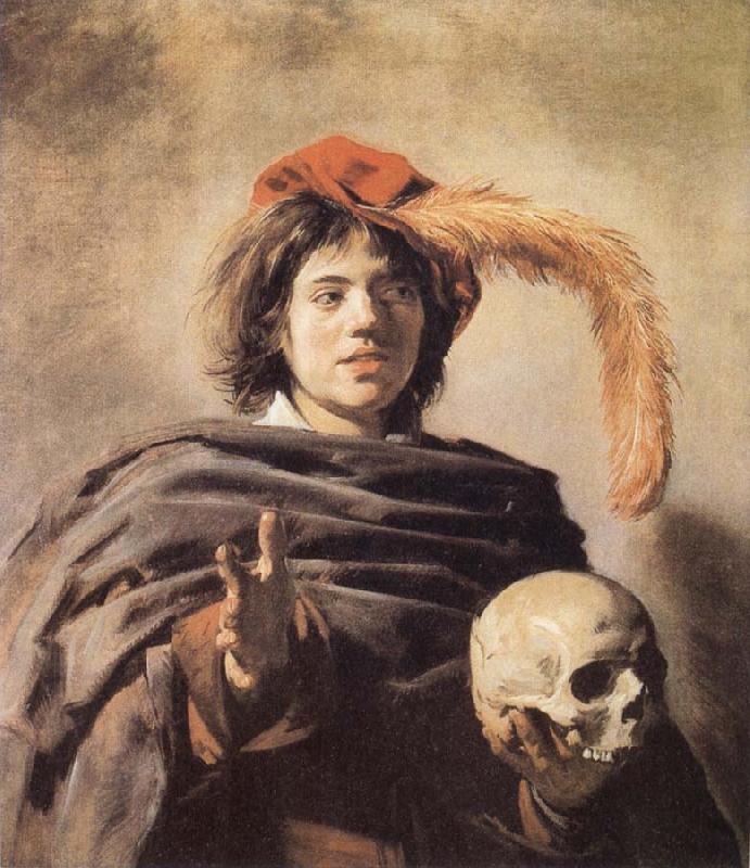 Frans Hals Young man with a skull France oil painting art